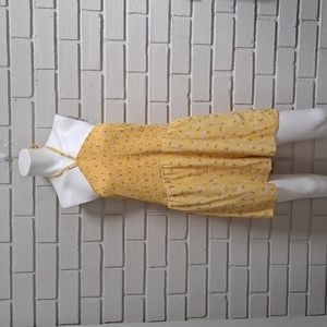 Lily Rose Yellow Floral Halter Romper NWOT